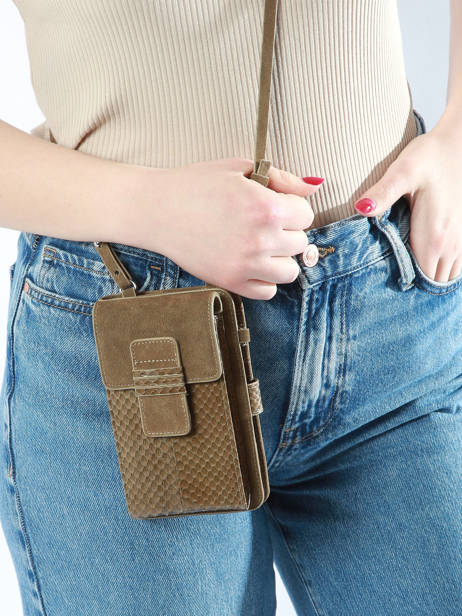 Étui Téléphone New Zack Cuir Great by sandie Vert new zack SNA vue secondaire 1