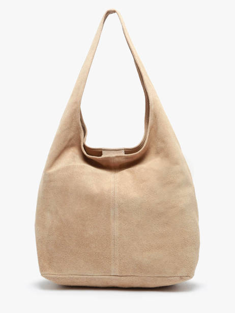 Sac Porté épaule Velvet Cuir Milano Beige velvet VE24062B