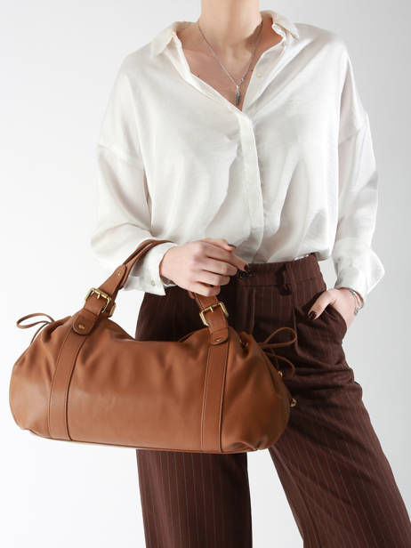 Sac 24h Icone Cuir Gerard darel Marron icone DBS01410 vue secondaire 1