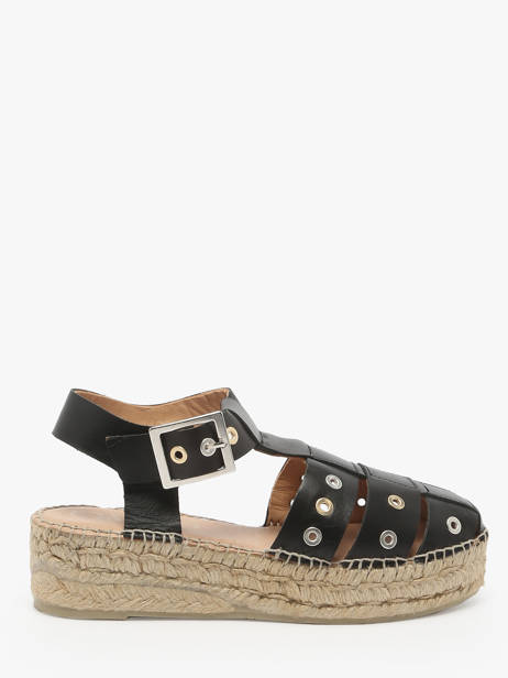 Espadrilles Talon Compensé Cherlin Gaimo Noir women CHERLIN