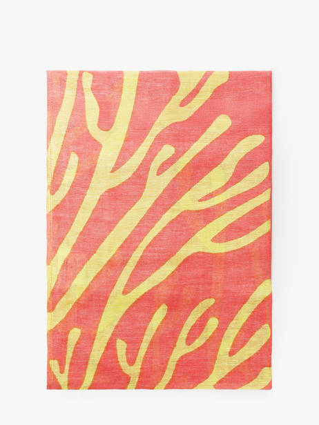 Foulard Corail En Lin 100x100cm Biba Rouge accessoires RI255A