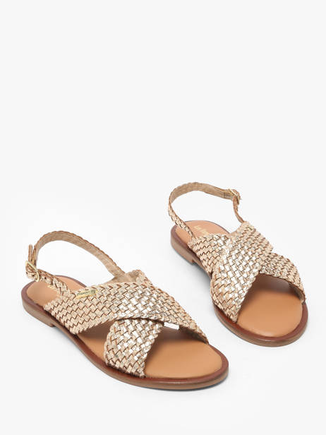 Nu-pieds Doa En Cuir Les tropeziennes Or women DOA vue secondaire 1