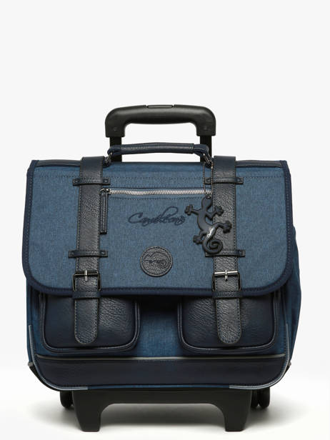 Cartable à Roulettes 2 Compartiments Cameleon Bleu vintage color CR38