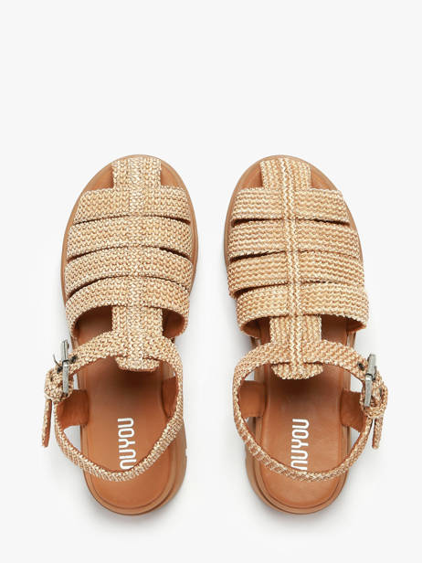 Sandales Shea En Cuir Nuyou Beige women 37120 vue secondaire 3
