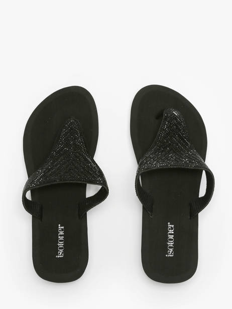 Nu-pieds à Talon Isotoner Noir women 94615