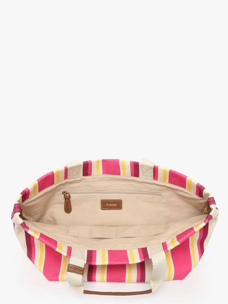 Sac Shopping Logo Shopper Coton Pinko Rose logo shopper 4753A2G5 vue secondaire 2