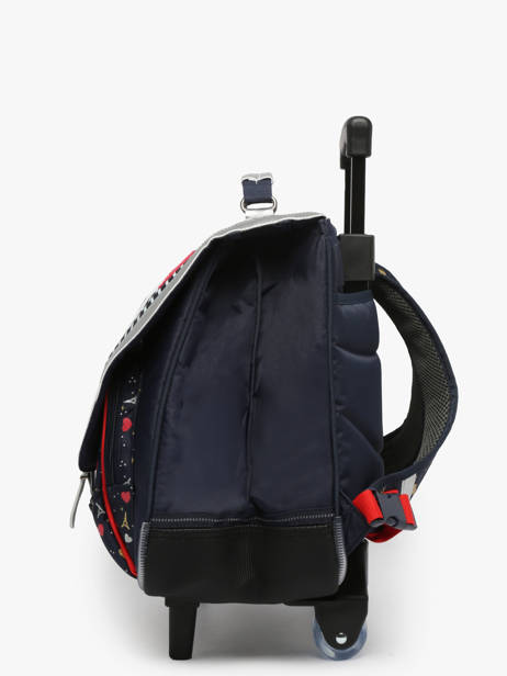 Cartable à Roulettes 2 Compartiments Tann's Bleu les fantaisies f 43321 vue secondaire 2
