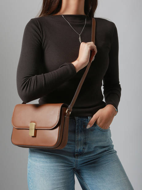 Sac Bandoulière M Alice Cuir Nat et nin Beige vintage M vue secondaire 1