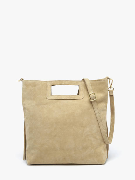 Sac Bandoulière Velvet Cuir Milano Beige velvet VE25091 vue secondaire 4