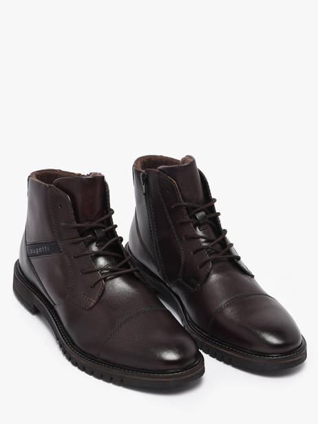 Bottines En Cuir Bugatti Marron men 41006400 vue secondaire 1