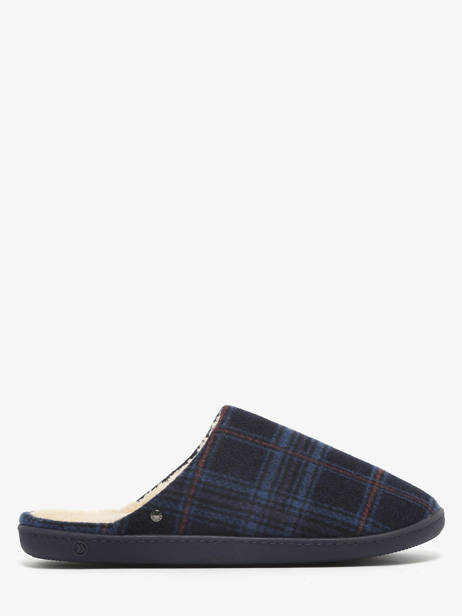 Chaussons Isotoner Bleu men 98032 vue secondaire 3