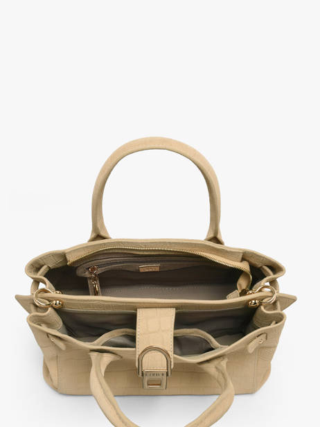 Sac Porté Main S Equestre Croco Cuir Etrier Beige equestre croco EEQC142S vue secondaire 3