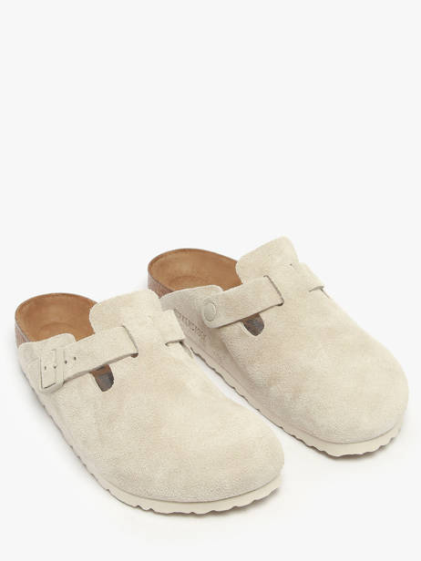Mules Boston En Cuir Birkenstock Blanc women 1031662 vue secondaire 1