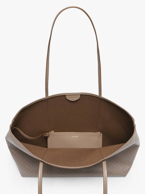 Sac Porté épaule Coated Emblem Polyester Recyclé Calvin klein jeans Beige coated emblem 4F3266G vue secondaire 2