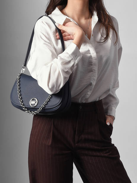 Sac Porté épaule Nolita Cuir Michael kors Bleu nolita R6SY5S2L vue secondaire 1