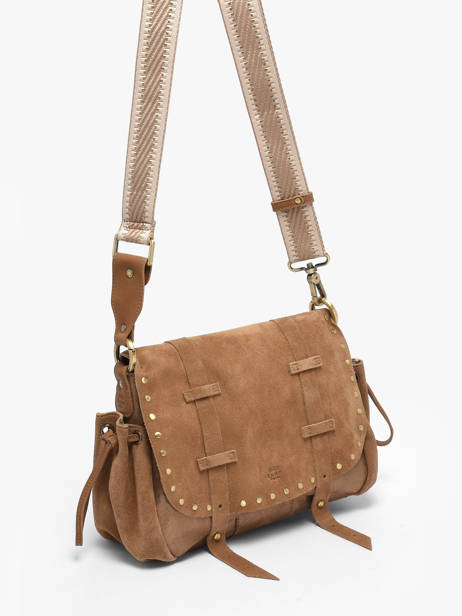 Sac Bandoulière Vintage Cuir Mila louise Marron vintage 3861XVC vue secondaire 1