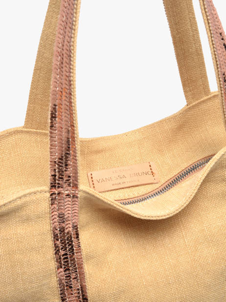 Le Cabas L Lin Paillettes Vanessa bruno Jaune cabas lin 31V40409 vue secondaire 5