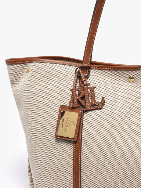 Sac Porté épaule Emerie Canvas Et Cuir Lauren ralph lauren Beige emerie 31920062 vue secondaire 5