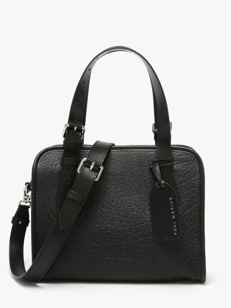 Sac Porté Main Vintage Cuir Paul marius Noir vintage S