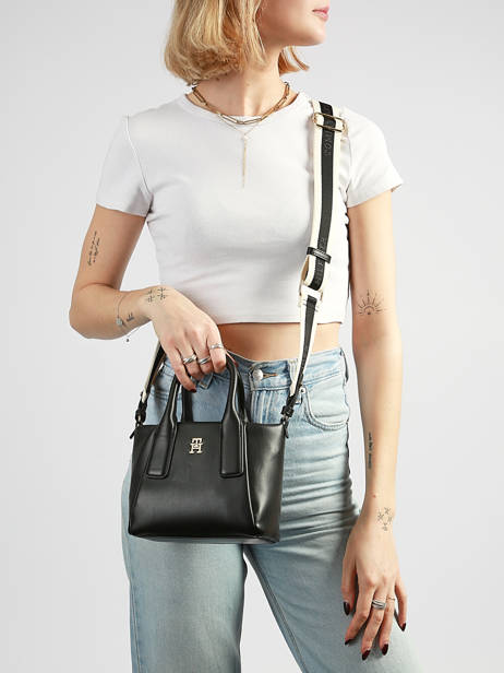 Sac Porté Main Th Essential Polyester Tommy hilfiger Noir th essential AW18371 vue secondaire 1