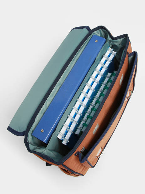 Cartable 2 Compartiments Caramel et cie Marron fier GA vue secondaire 3